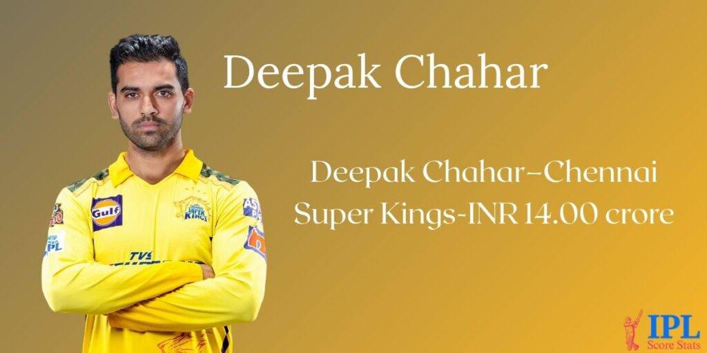 1. Deepak Chahar – Chennai Super Kings (INR 14.00 crore)