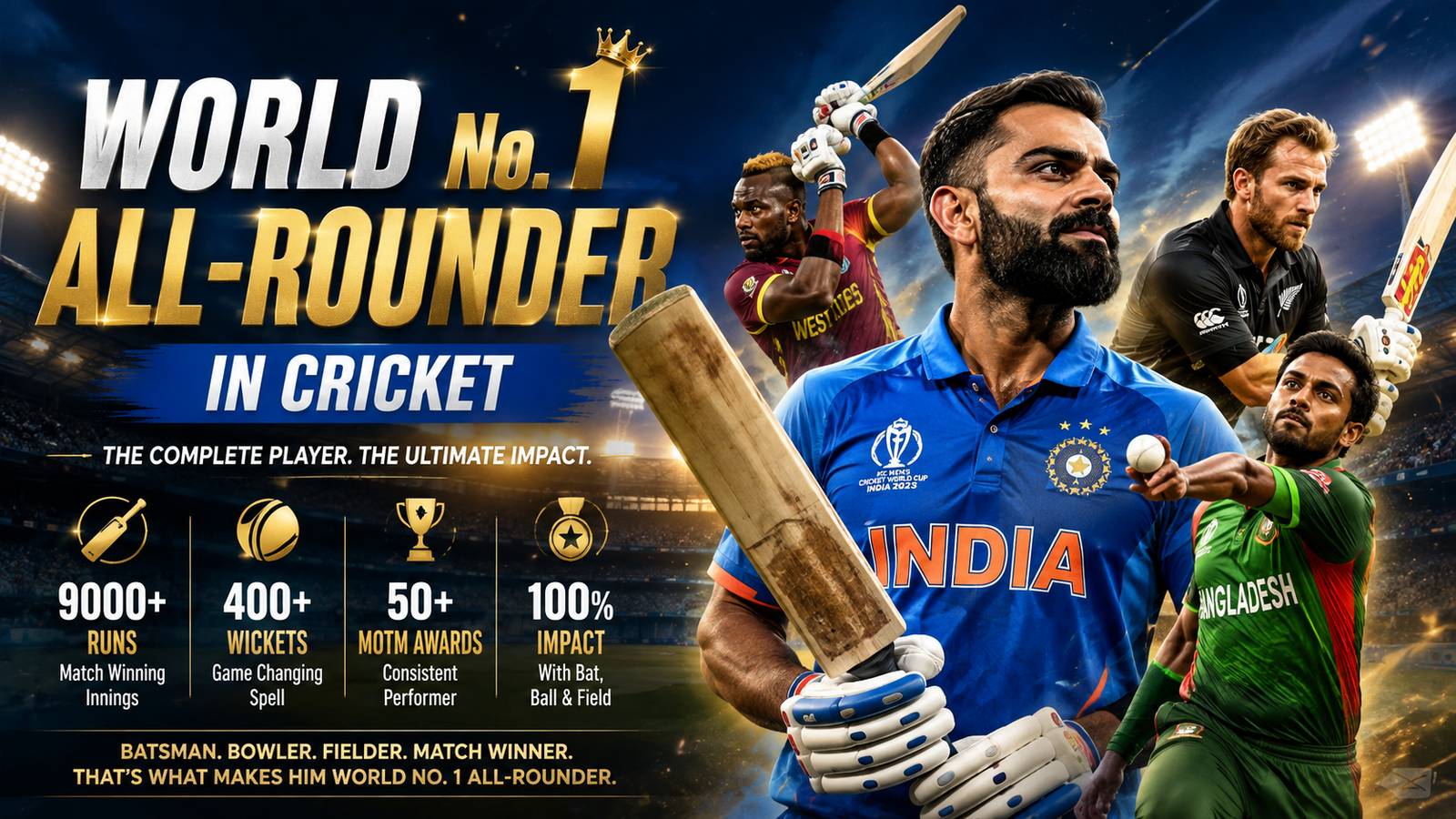 World No 1 All-Rounder in Cricket