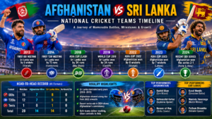Afghanistan National Cricket Team vs Sri Lanka National Cricket Team Timeline