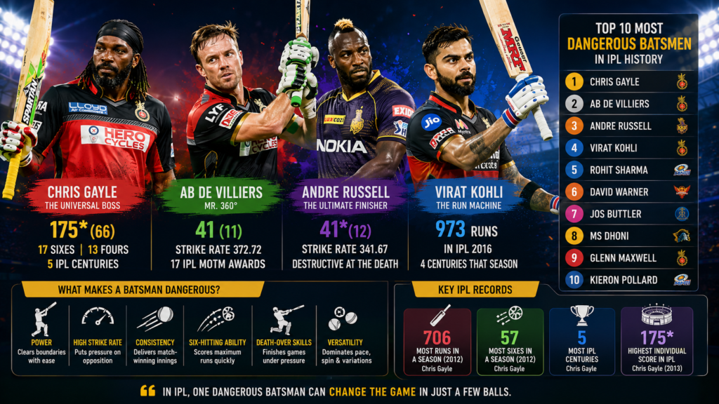 Most Dangerous Batsman in IPL