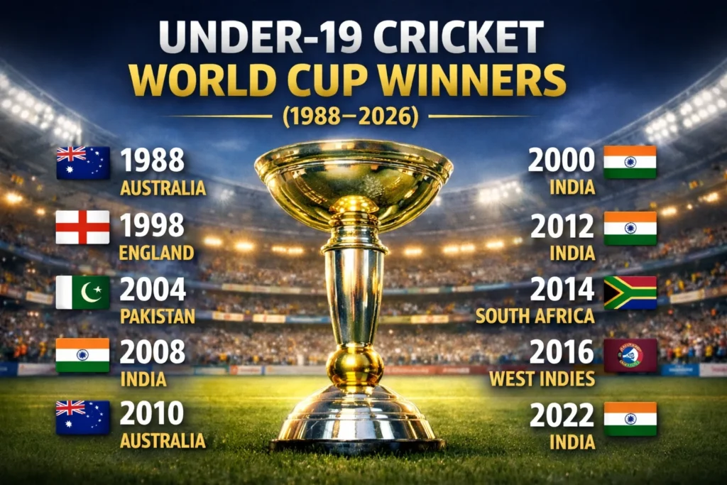 Under-19 World Cup Winners List
