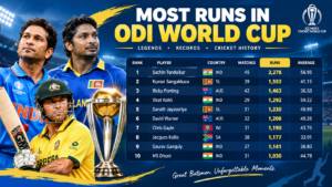 Most Runs in ODI World Cup